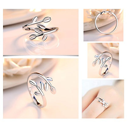 lauhonmin 3pcs S925 Sterling Silver Open Rings Set Finger Ring Joint Ring Toe Ring Beach Jewelry Gifts for Women Adjustable - color: Style A