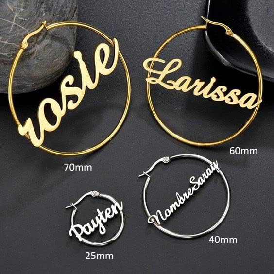 Charmsy 925 Sterling Silver Hoop Earrings | Lightweight Italian 2.5mm Tube Diamond-Cut Round Classic Hoops Earring for Women | Size 15/20/25/30/35/40/50/60/70mm | Small Medium Large - color: Personalized Hoop, size: 30 MM