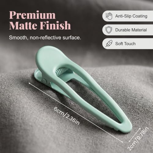 Elegant Hair Clips for Women, Premium Metal Barrettes with Anti-Slip Design - Stylish Hair Accessories for Daily & Party Hairstyles (20, Mint Green) - color: Mint Green