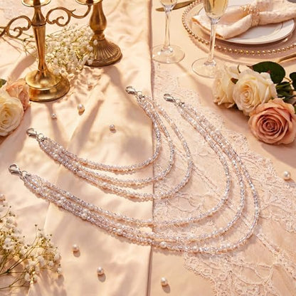 Sureio Pearl Body Chains Jewelry Set 3-Layer Beaded Shoulder Chain with Back Chain for Weddings, Proms, Summer Bikini Parties - style: Shoulder+Back