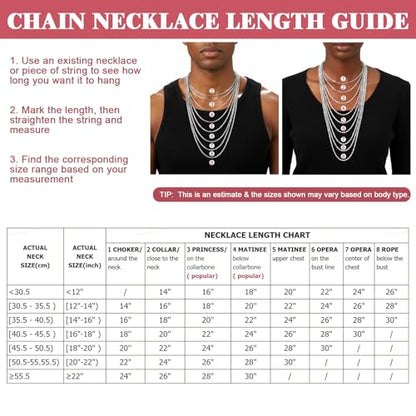 FOCALOOK Womens Chain Necklace, 1/1.4/2mm Thin Cable Link Necklace Chain | Hypoallergenic 316L Stainless Steel, Non Tarnish, Sturdy Chain for Pendants, 14K Gold Plated/Silver/Rose Gold/Black, 14-30" - color: 2mm Silver, size: 16 Inch