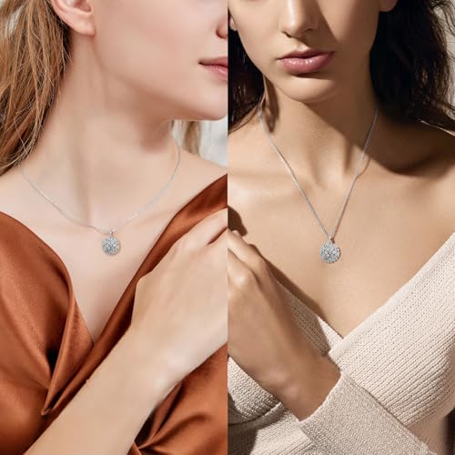 Ahiller Women's Necklace, Dainty Pendant Choker, Adjustable Chain | Heart Initial & Round Pendants, Daily Necklace,17-21" Adjustable Necklaces, Trendy Minimalist Jewelry, Stainless Steel Chain - color: DC-Silver, style: Other Shapes - Multi-Color