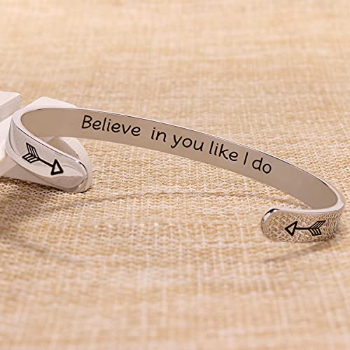 Btysun Bracelets for Women Mothers Day Bracelet Gifts from Daughter Inspirational Gifts for Women Graduation Gifts for Her Motivational Birthday Cuff Bangle Friendship Personalized Mantra Jewelry… - style: 1 Believe in you like I do