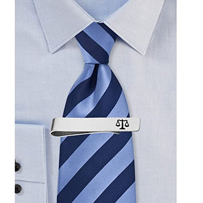BAUNA Tie Clip for Men Lawyer Tie Bar Clip for Wedding Business Attorney Judge Law School Gift Jewelry