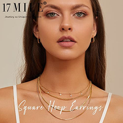 Gold Hoop Earrings Set for Women, 6 Pairs 14K Gold Plated Lightweight Hypoallergenic Chunky Open Twisted Hoops Earrings Pack Jewelry - color: Gold Twisted