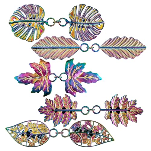 Vintage Shirt Clip - Dress Cinch, Cape Sweater Cardigan Shawl, Cloak Clips for Women - 4Pc - color: 5Pcs Dazzling Foliage