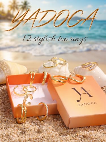 YADOCA 12Pcs Toe Rings 10Pairs Hypoallergenic Surgical Stainless Steel Earrings for Women