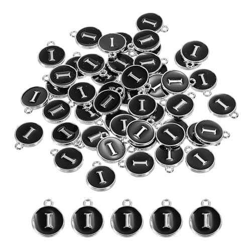 MECCANIXITY Alphabet Enamel Letter Charm Jewelry Charm Pendant for Jewelry Making, Bracelet, Craft - style: I