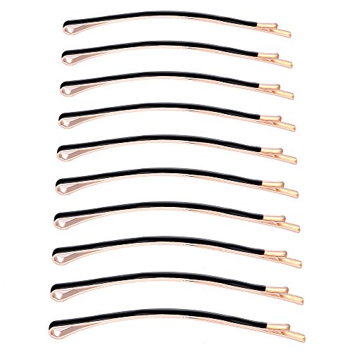 Yishenyishi Pack of 10 Curved Jumbo Bobby Pins,Hair Clips (Black-10pcs) - color: Black
