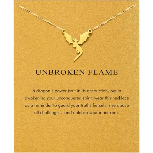 Baydurcan Dainty Gold Necklace for Women Ankh Mom Jesus Sun Star Necklace | 14K Gold Plated Pendant Necklaces Gifts for Friends Sister Mother, Birthday, Christmas, Graduation, Inspirational Gifts - style: Dragon