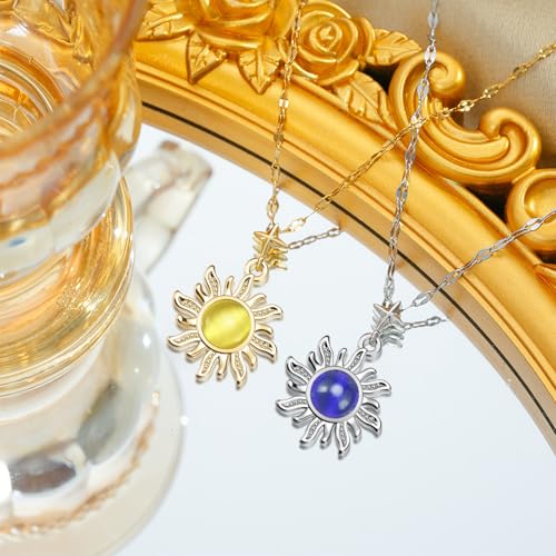 30Pcs Cat's Eye Stone Opal Sun Charms Alloy Celestial Planet Charm Sunflower Pendant for Diy Rapunzel Earrings Necklace Bracelet Jewelry Making Supplies - color: Antique Silver