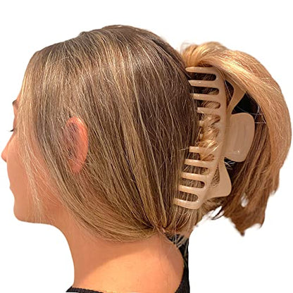 Camila Paris CP2887 French Large Hair Clips for Women Thick Hair for Long Curly Wavy Hair, Girls Hair Claw Clip, Durable Styling Big Claw Clip for Thick Hair, Strong Hold No Slip Grip, Made in France - color: Beige 6"