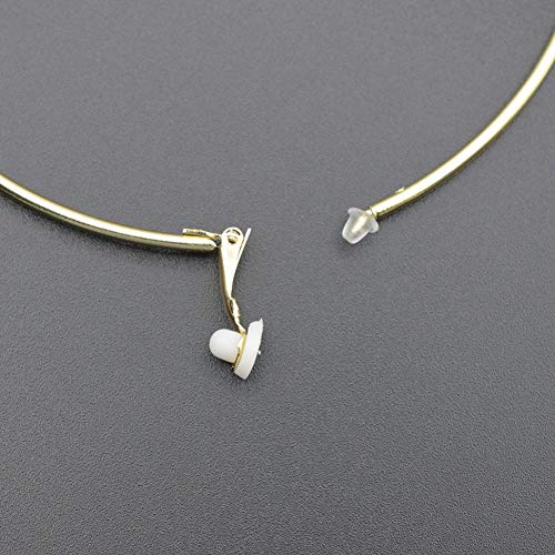 Extra Large Non Pierced Earrings for Women Men - Big Round Circle Clip On Huggie Hoop Earrings Nickel Free - color: Gold