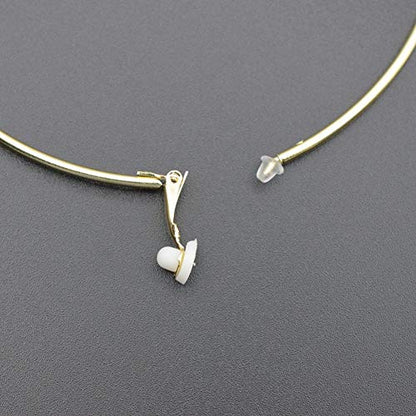 Extra Large Non Pierced Earrings for Women Men - Big Round Circle Clip On Huggie Hoop Earrings Nickel Free - color: Gold