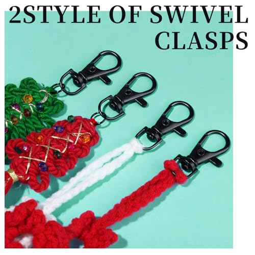 Teenitor 524PCS Keychain Making Kit, Keychain Craft Supplies Key Chain Clips, Lanyard Snap Hooks， Key Rings and Jump Rings for Keychain Making Supplies Jewelry Lanyard Making, Keychain Kit Black - color: Black