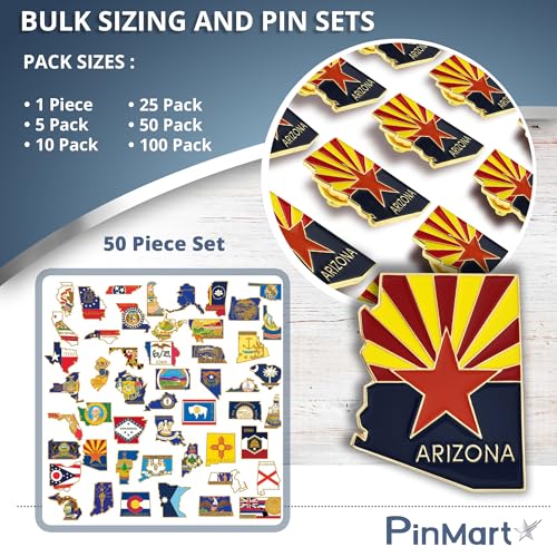 PinMart State Shape Flag Lapel Pin - color: Colorado Gold Plated, size: 25 Pack