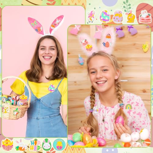 SANNIX 60Pcs Easter Pins, Easter Enamel Lapel Pins Assorted Bunny Eggs Carrot Butterfly Pin Badge Cartoon Backpack Pin Brooches for Clothes Bags Hats Accessories, 30 Styles - style: Easter Pins