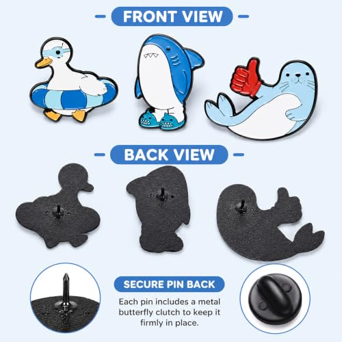 5Pcs Cute Coffee Cat Sloth Enamel Pin Set Cartoon Animal Coffee Cup Brooch Badges, Funny Lapel Pins for Backpacks, Jackets, Bags, Coffee Lover Gift - color: JH-138