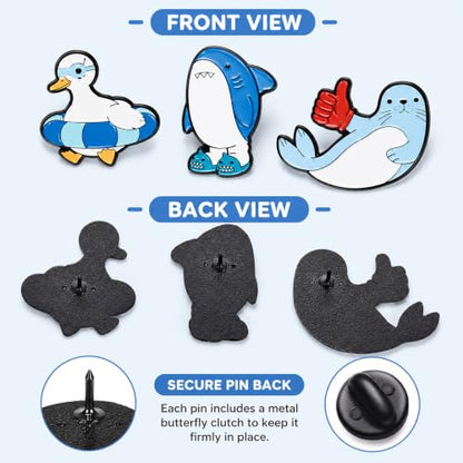 5Pcs Cute Coffee Cat Sloth Enamel Pin Set Cartoon Animal Coffee Cup Brooch Badges, Funny Lapel Pins for Backpacks, Jackets, Bags, Coffee Lover Gift - color: JH-138