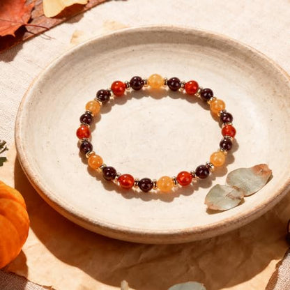 Beaded Necklaces for Women 3Pcs Colorful Boho Gemstone Bead Choker Summer Natural Stone Surfer Beach Bead Necklace Bracelets Earring Set Handmade Jewelry for Women Gift Jewelry Sets - color: Red