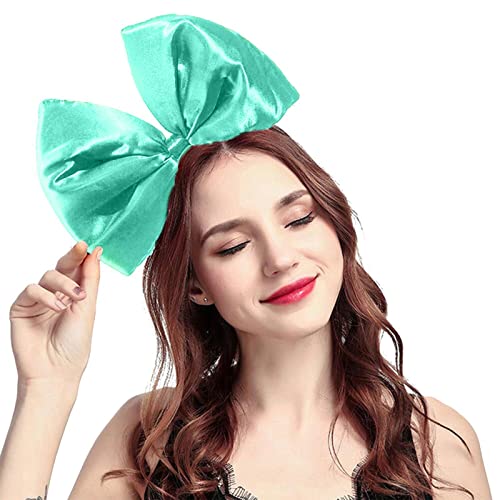 ZTL Women Huge Bow Headband Hairband Hair Hoop Accessories Party Props - color: Aqua Green