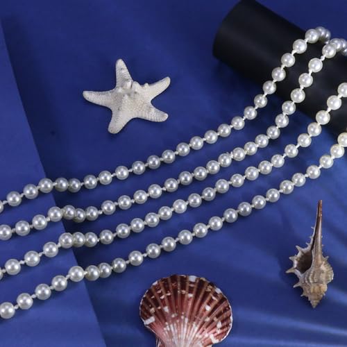 Long Pearl Necklaces for Women Layered Pearl Long Sweater Necklaces Vintage Elegant Pearls Necklace Trendy Dainty Wedding Costume Party Jewelry