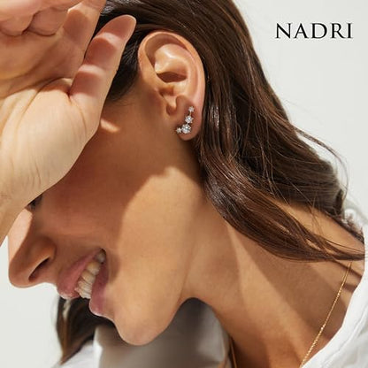 Nadri Climber Earrings for Women - Bridal Gifts and Wedding Jewelry - Ear Cuffs and Ear Climbers - color: Gold