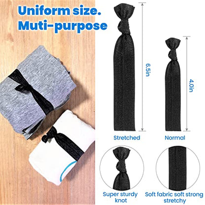 79style 100pcs Hair Ties For Men Bun Fabric Elastic Ribbon Hair Ties Ponytail Holders Mens Hair Bands Knotted Knot Hair Tie Men Guys Hair Accessories (10 Colors)