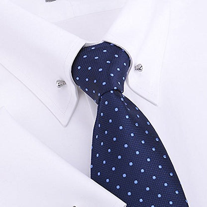 Sparkling Czech Crystal Stone Collar Bar Tie Necktie Pins Shirt Collar Stud Bar for Men with Gift Box - color: 3PCS Multicolor