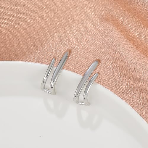 Claw Earrings 14K Gold Plated Cuff Earrings Hypoallergenic Wrap Ear Cuffs Earrings Half Hoop Stud Earrings Jewelry Gifts - color: Claw2