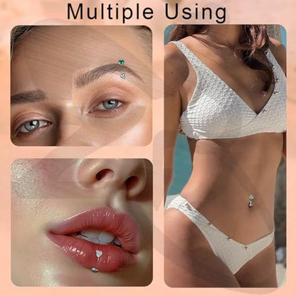 ZS 8Pcs 16G Eyebrow Piercing Jewelry Spike Eyebrow Ring, Stainless Steel Curved Barbell Flat Back Lip Stud Daith Rook Piercing for Women Men 8mm 10mm - color: Sliver, size: L:8mm