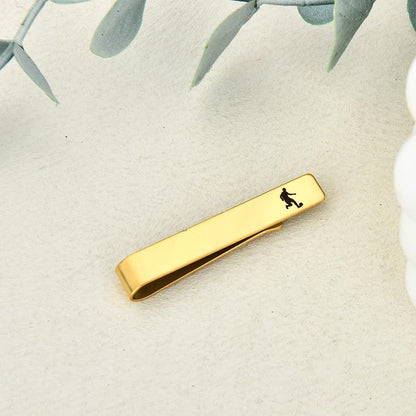 Mens Airplane Tie Clip for Boyfriend Husband Son Flight Attendant Accessories for Men - style: Gold Football