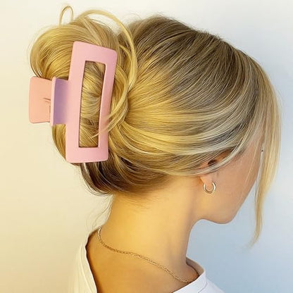 Hair Claw Clips,Hair Clips For Women,Large Hair Claw Clips For Thick Hair,Nonslip Matte Hair Clips Hair Accessories Women Girl Birthday Christmas Gift (36 Pack Pink) - color: 36-36
