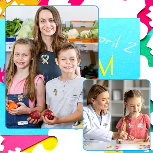 SANNIX 15Pcs Autism Awareness Pins, Autism Lapel Pin Autism Puzzle Enamel Brooch Badge for Autism Awareness Support Events Clothing Bag Hat Accessories - style: Autism Pin