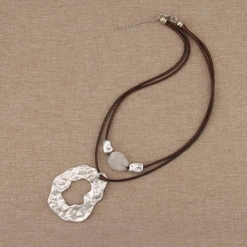 Chunky Pendant Necklace for Women Vintage Boho Necklaces Choker Layered Statement Necklaces Bohemian Jewlery Gifts - style: Bohemian