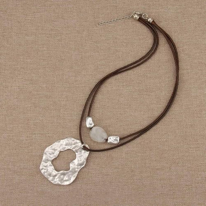 Chunky Pendant Necklace for Women Vintage Boho Necklaces Choker Layered Statement Necklaces Bohemian Jewlery Gifts - style: Bohemian