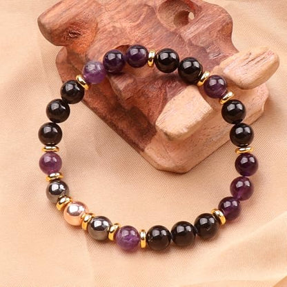KSQS Healing Stone Bead Bracelet for Women, Natural Gemstones Balance Protection Bracelet, Spiritual Crystal Beads Bracelet Anxiety Relief with Meaning Card - color: Empath