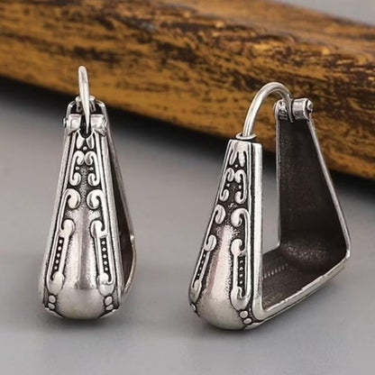 Retro Exaggerated Drop Earrings Personality Vintage Carved Dangle Earrings Daily Accessories Party Valentine's Day Jewelry Gifts for Women - style: Retro Style 1-1