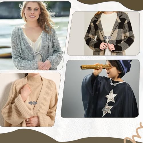 Sweater Clips – 4PCS Sweater Clips to Hold Sweater Together, Clothing & Dress Cinch Clip, Dress Tightener & Shawl Clips, Vintage Cinch Clips for Dresses, Shirt Clips for Women Clothing