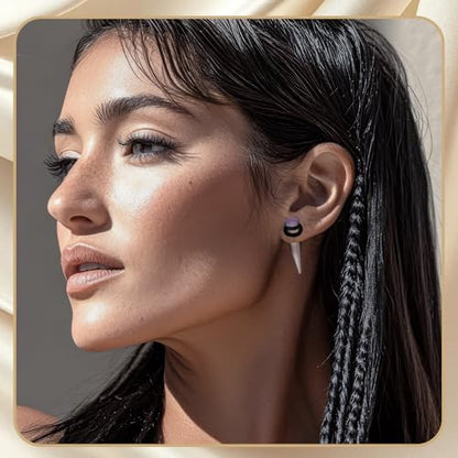 JieyueJewelry 50/54 Pcs Ear Stretching Kit 14G-00G | Acrylic Tapers & Plugs with Silicone Tunnels, Ear Gauges Expander Set Body Piercing Jewelry for Women and Men - color: Clear Colorful