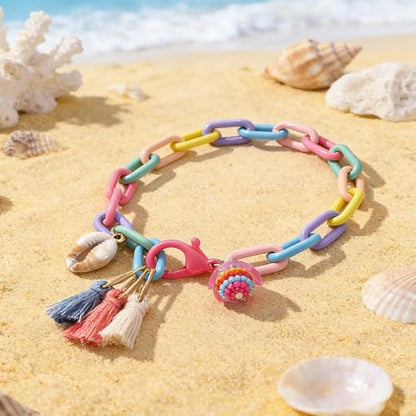Starfish Shell Anklet Bracelets for Women, Boho Beaded Shell Anklet Set, Beach Vacation Foot Jewelry, Layered Summer Beachy Anklets - color: A2