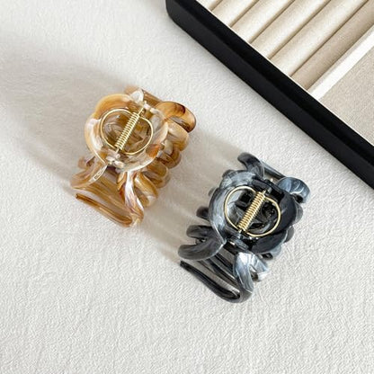 FRDTLUTHW 2PCS 3.74Inch Large Cellulose Acetate Octopus Hair Claw Clips for Women,Jumbo Tortoise Shell Hair Clamps for Thin Thick Hair,Non-slip Strong Hold Jaw Barrettes,Hair Accessories for Styling