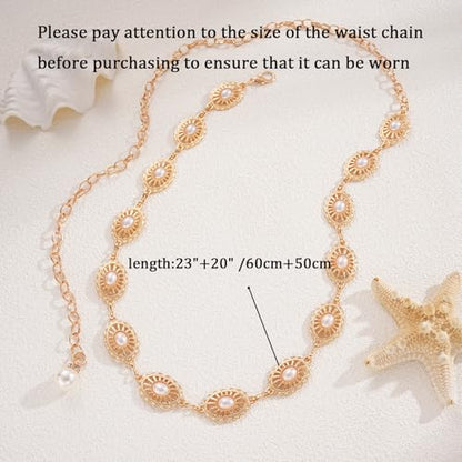 3PCS Gold Waist Chain for Women, Boho Layered 14K Gold Plated Belly Belt Chains Beach Waist Beads Chain, Body Chain for Women Summer Jewelrys Set - style: gd-belt chain