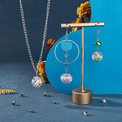 UNICRAFTALE About 60Pcs Pendants Pinch Charm Connector Findings Pendant Bails Clasps Stainless Steel Cup Pearl Peg Bails Pin Pendants for DIY Jewelry Making 8~10x4~7mm - color: Stainless Steel Color-3 Styles