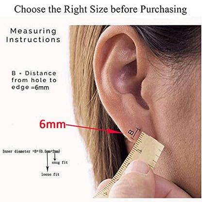 316L Surgical Stainless Steel Huggie Hoop Earrings 6mm 8mm 10mm 11mm 12mm 14mm Hypoallergenic Earrings Hoop Cartilage Helix Lobes Hinged Sleeper Earrings For Men Women - style: A09:6mm Silver(THK 1.5mm)