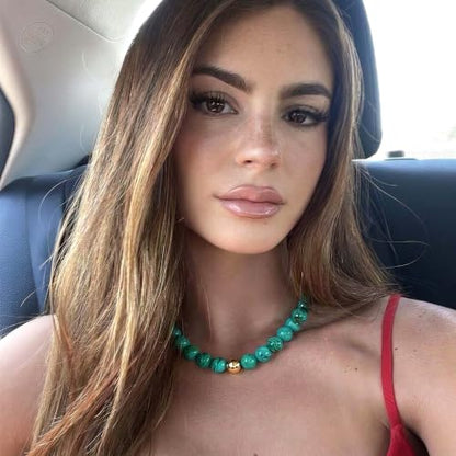 Chunky Beaded Necklace for Women, Colorful Trendy Statement Summer Jewelry Gift - color: necklace-9