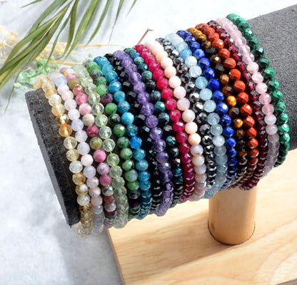 MASSIVE BEADS Natural Genuine Gemstone Beads Healing Crystal Chakra Reiki Jewelry Faceted Round Beads Bracelets 3mm - color: Malachite