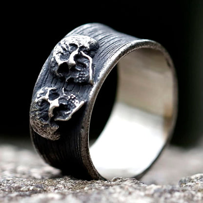 2023 Skull Ring Cool Evil Death Punk Rock Stainless Steel Rings Aly Style Jewelry - style: R1084