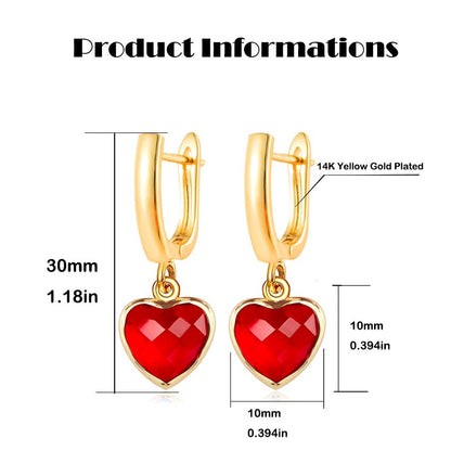 Geometric 14K Gold Crystal Stone Quartz Gemstone Leverback U Hoop Drop Dangle Earrings Jewelry for Women - color: F03