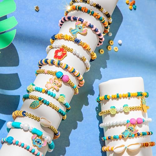 Fashion Angels Disney Stitch Cute & Feisty DIY Jewelry Design Kit | Makes 10+ Charm Bracelets, Includes Charms, Beads & Elastic, Ideal for Girls & Boys - size: Stitch Cute & Feisty Jewelry Kit